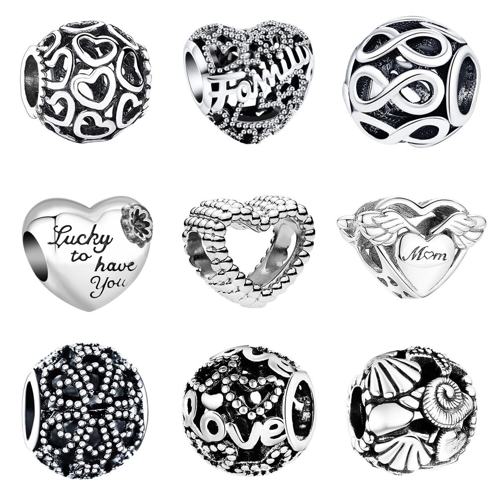 4642 9PCS European Charms Beads Pendant For Bracelet, Charms for DIY